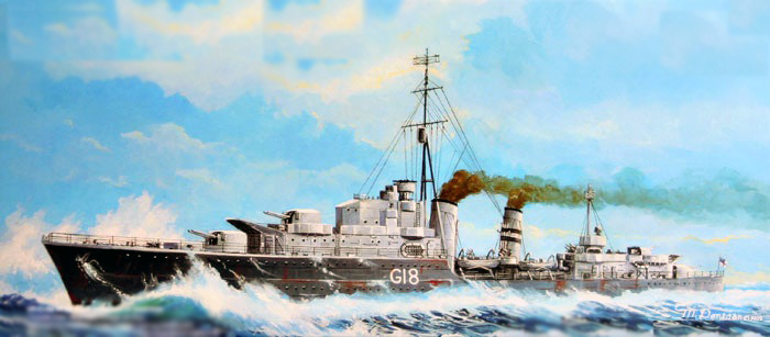 05758  флот  Tribal-class destroyer HMS Zulu (F18)1941  (1:700)