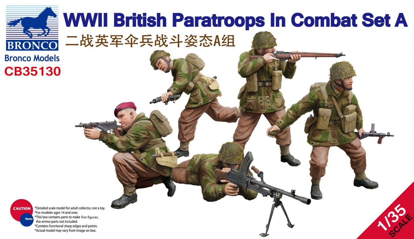 CB35130  фигуры  WWII British Paratroops In Combat Set A  (1:35)