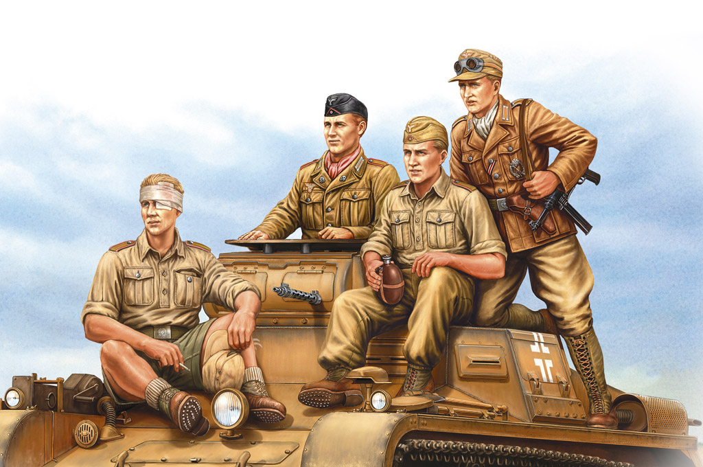 84409  фигуры  German Tropical Panzer Crew  (1:35)