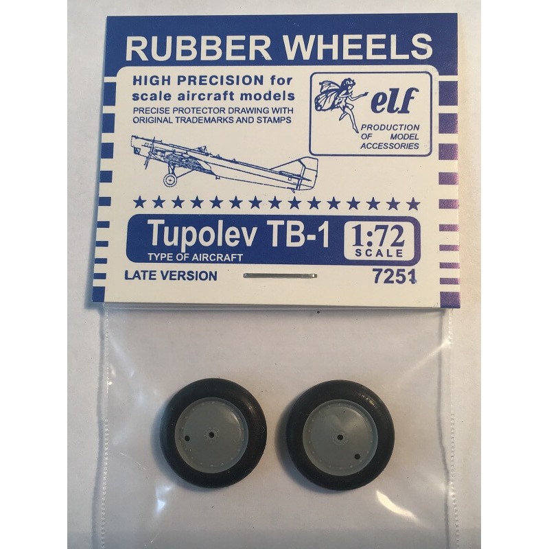 7251  дополнения из пластика  Rubber Wheels. КБ Туполева TБ-1  (1:72)