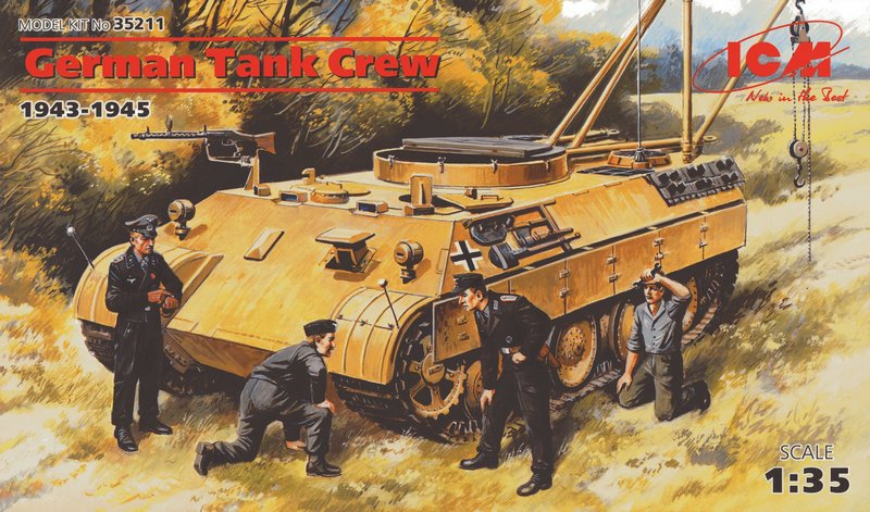 35211  фигуры  Германский танковый экипаж (1943-1945)  (1:35)