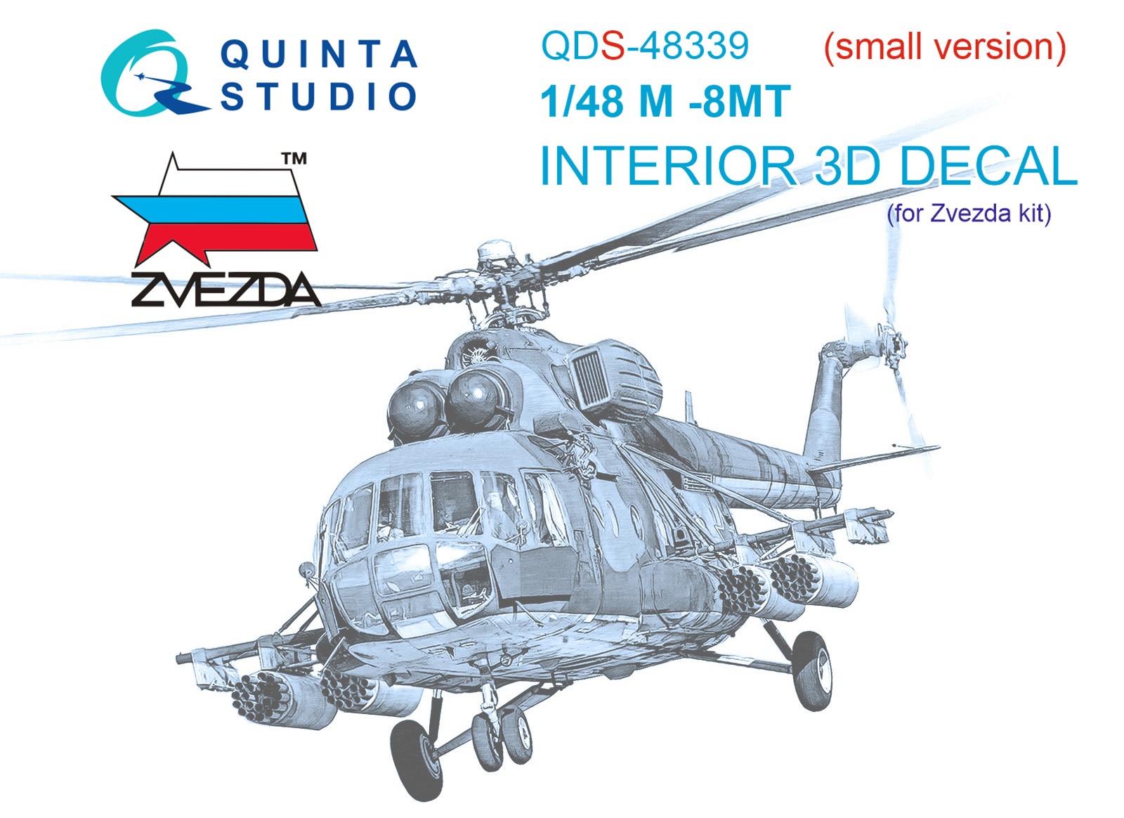 QDS-48339  декали  3D Декаль интерьера кабины Ми-8МТ (Звезда) (Малая версия)  (1:48)