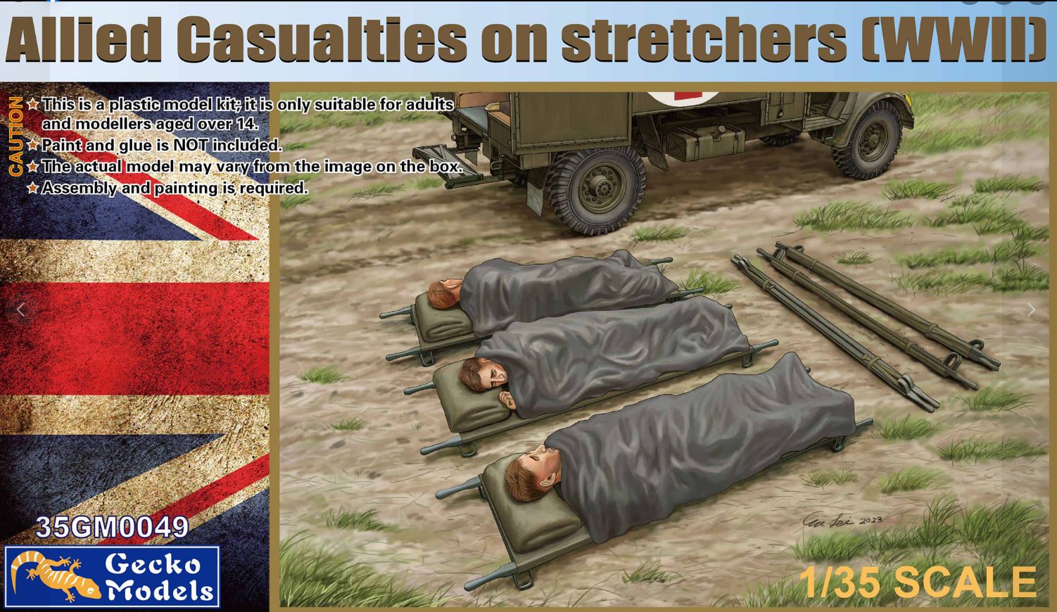35GM0049  фигуры  Allied Casualties on Stretchers (WWII)  (1:35)
