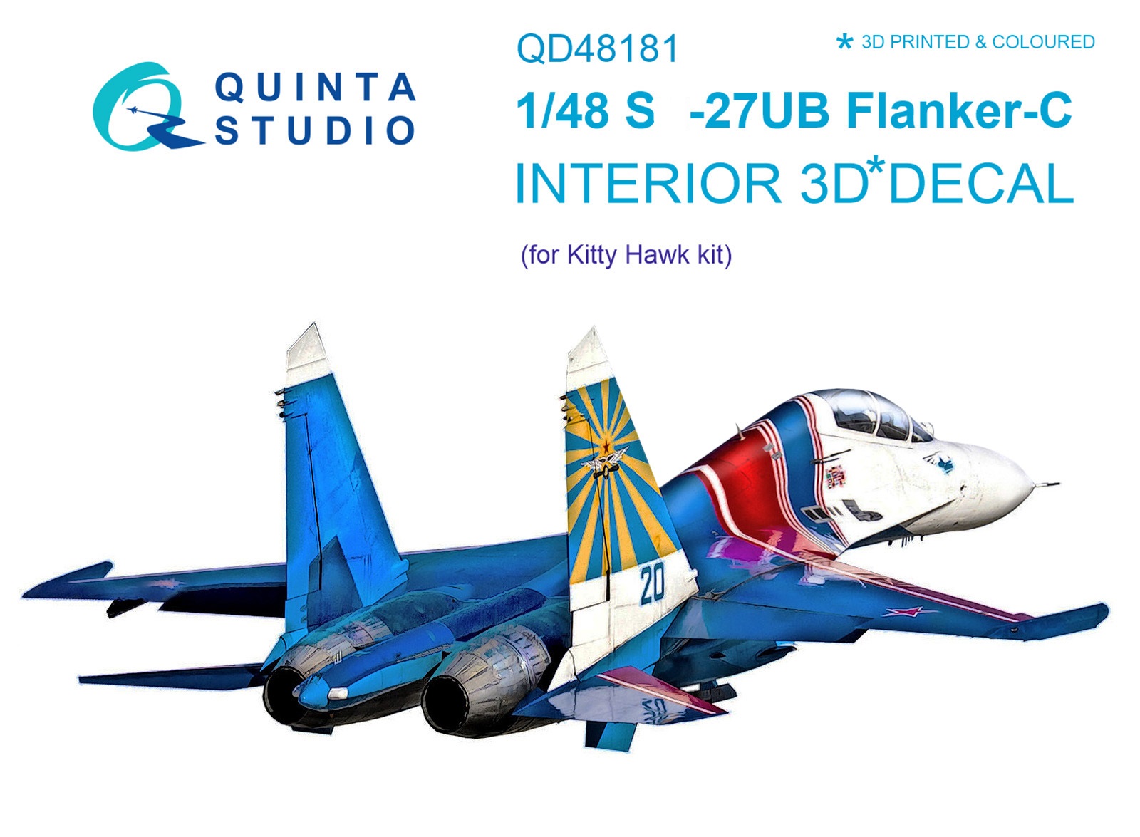QD48181  декали  3D Декаль интерьера кабины С-27УБ (KittyHawk)  (1:48)