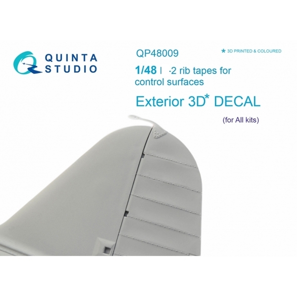 QP48009  декали  3D Декаль Киперные ленты для управляющих поверхностей &L-2  (1:48)