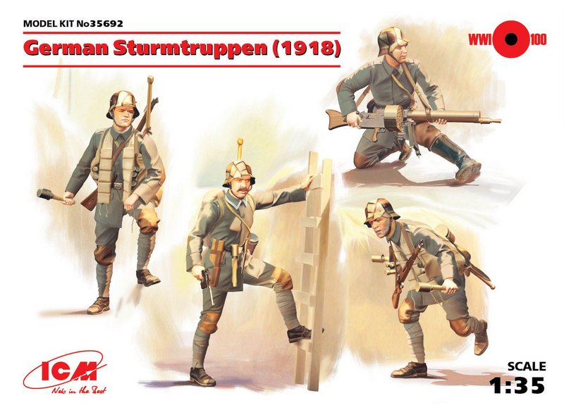 35692  фигуры  Германские штурмовые части (1918г.)  (1:35)