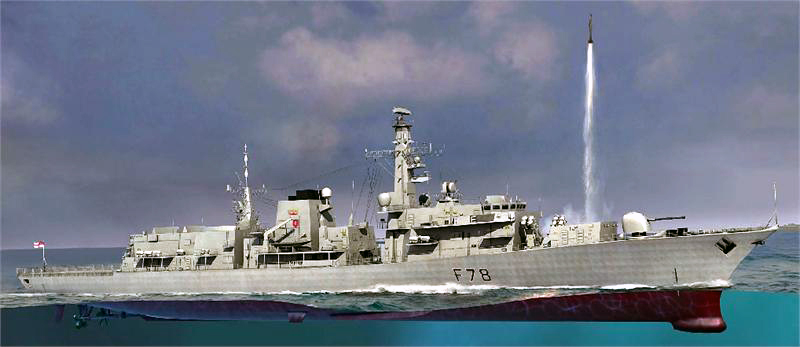 04544  флот  HMS TYPE 23 Frigate – Kent(F78)  (1:350)