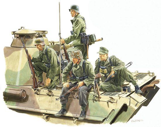 6156  фигуры Panzer Riders (Lorraine 1944) (1:35)