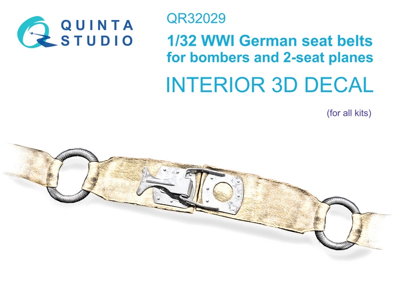 QR32029  декали  3D Декаль WWI немецкие ремни для бомбардировщиков  (1:32)