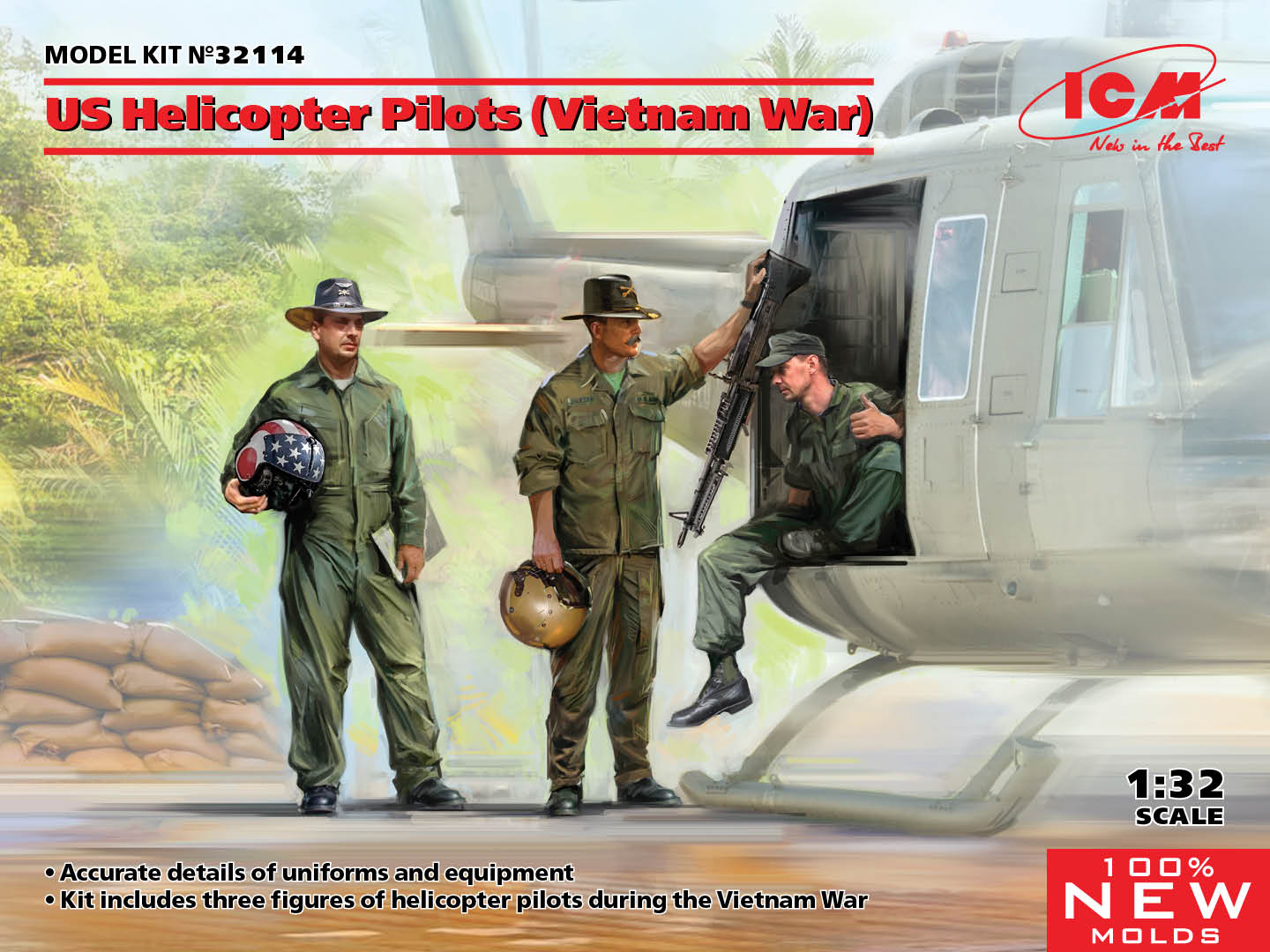32114  фигуры  US Helicopter Pilots (Vietnam War)  (1:32)