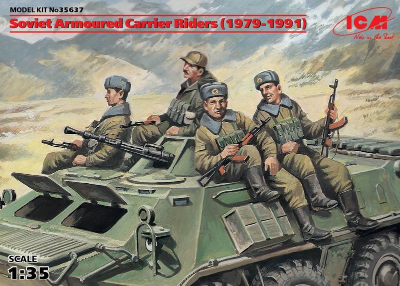 35637  фигуры  Советские десантники на бронетехнике (1979-1991)  (1:35)