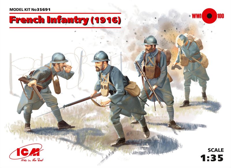 35691  фигуры  Пехота Франции (1916г.)  (1:35)