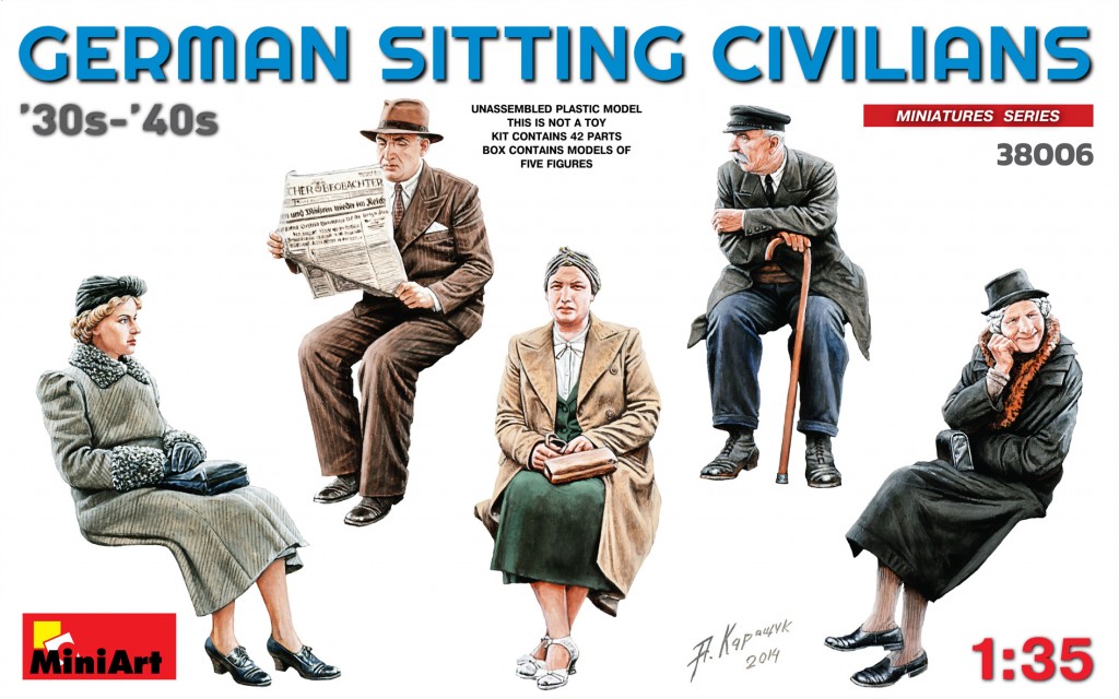 38006  фигуры  GERMAN SITTING CIVILIANS ’30s-’40s  (1:35)