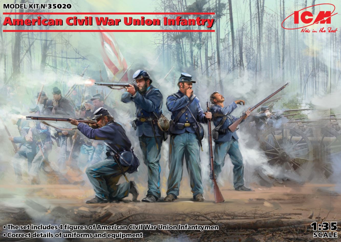 35020  фигуры  Пехота Союза Гражданской войны в США  (1:35)