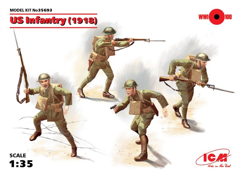35693  фигуры  US Infantry  (1918)  (1:35)
