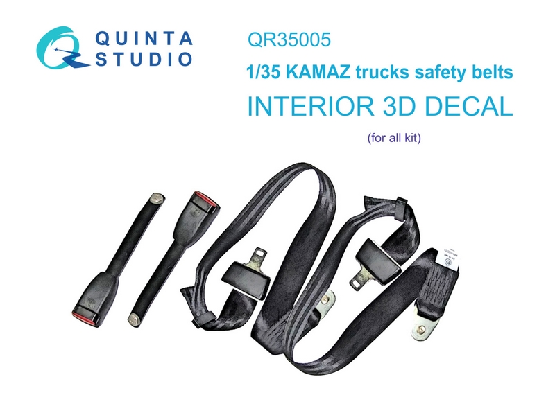 QR35005  декали  Набор ремней безопасности на семейство Камских грузовиков (Для всех моделей) (1:35)