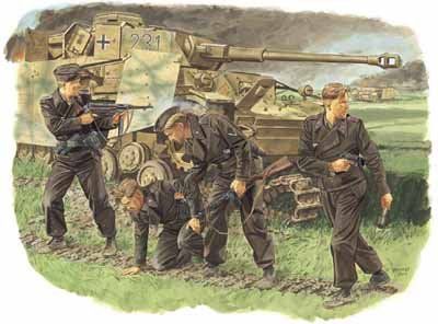 6129  фигуры  Survivors, Panzer Crew (Kursk 1943) (1:35)