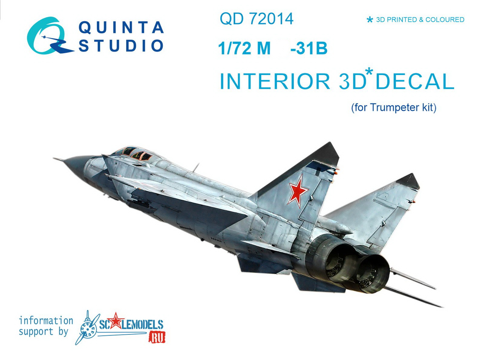 QD72014  декали  3D Декаль интерьера кабины M-31Б (Trumpeter)  (1:72)