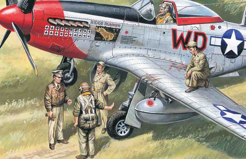 48083  фигуры  Пилоты и техники ВВС США (1941-1945) (1:48)