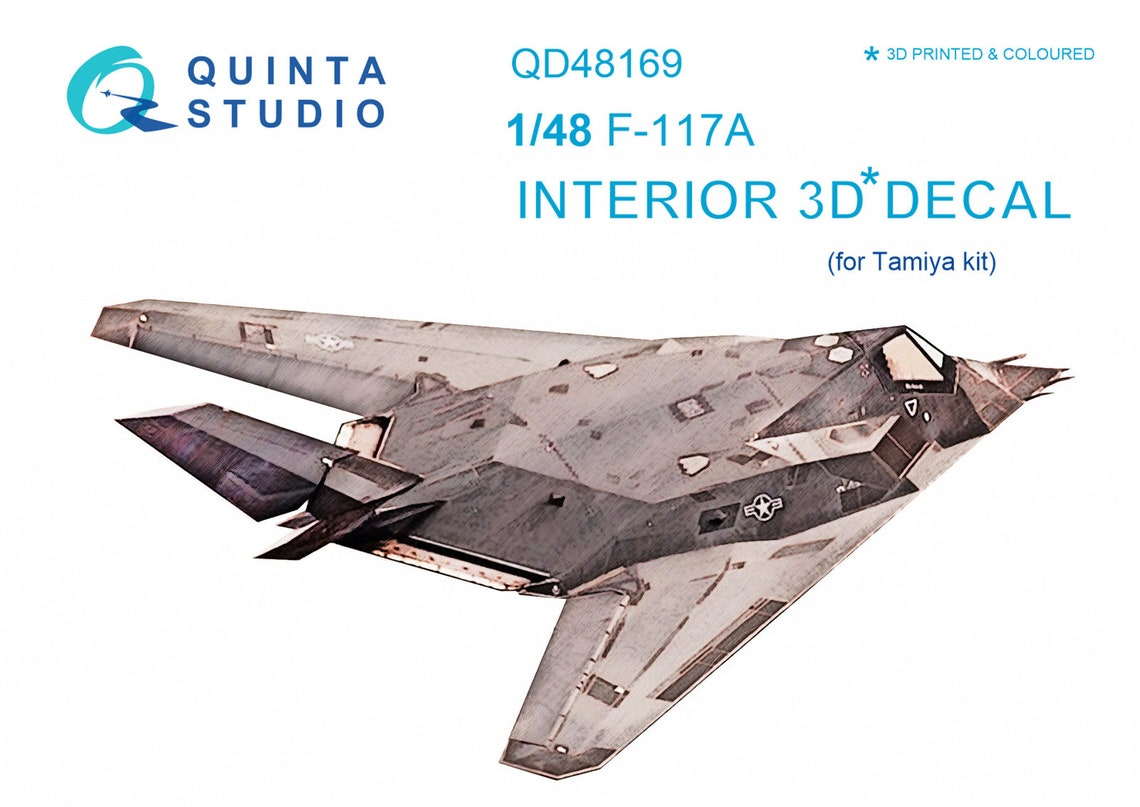 QD48169  декали  3D Декаль интерьера кабины F-117A (Tamiya)  (1:48)