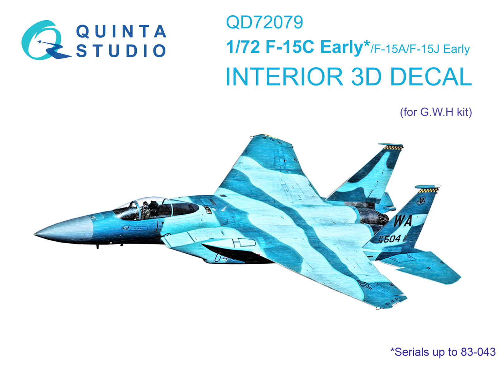 QD72079  декали  3D Декаль интерьера кабины F-15C Early/F-15A/F-15J ранний (GWH)  (1:72)