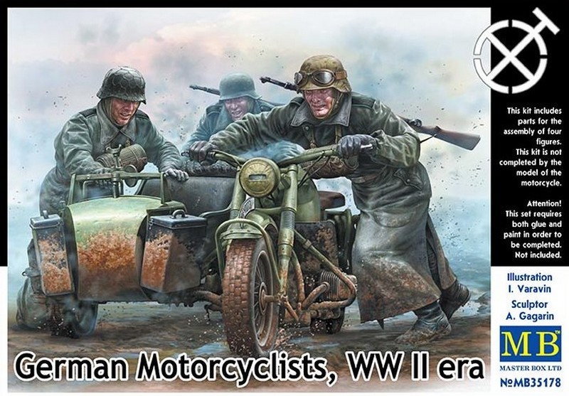 MB35178  фигуры  Немецкие мотоциклисты WWII  (1:35)