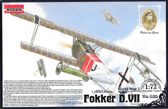 Ro035  авиация  Фоккер VII  (1:72)