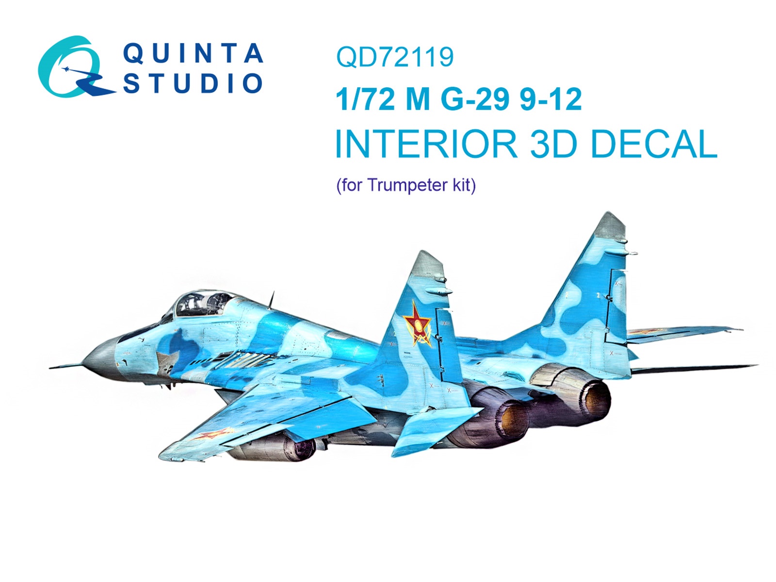 QD72119  декали  3D Декаль интерьера кабины М&Г-29 9-12 (Trump)  (1:72)