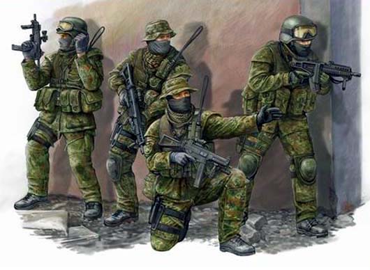 00422  фигуры  Modern German KSK Commandos  (1:35)