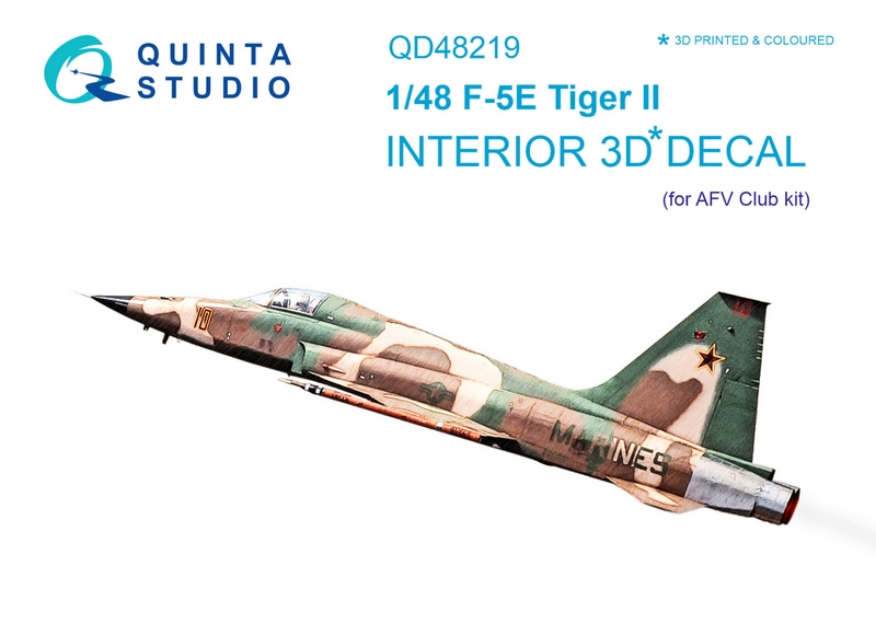 QD48219  декали  3D Декаль интерьера кабины F-5E (AFV Club) (1:48)