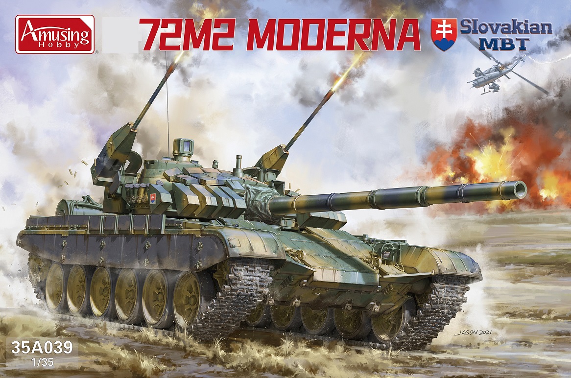 35A039  техника и вооружение  Танк-72M2 "Moderna" Slovakian MBT  (1:35)