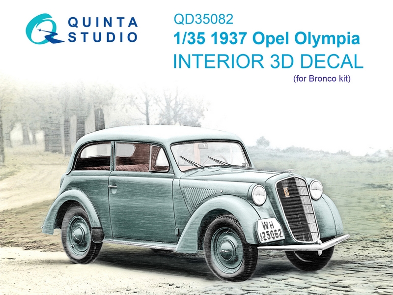 QD35082  декали  3D Декаль интерьера кабины 1937 Opel Olympia (Bronco)  (1:35)