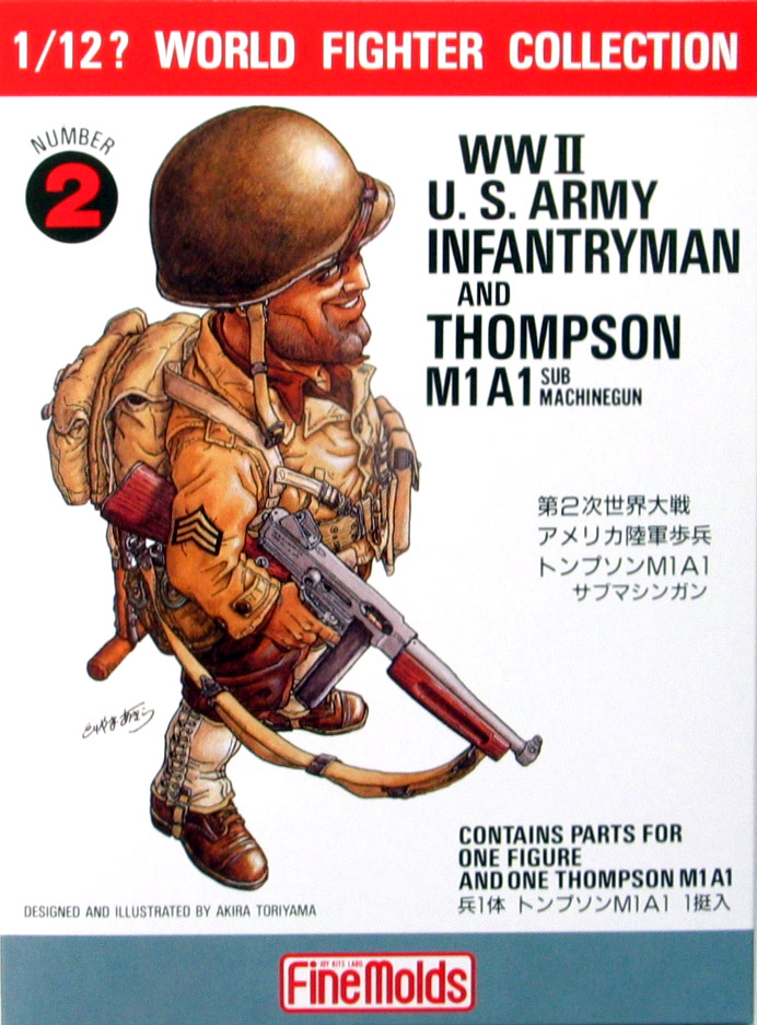 FT2  фигуры  W.W.II U.S. Infantry Man & Thompson M1A1 (1:12)
