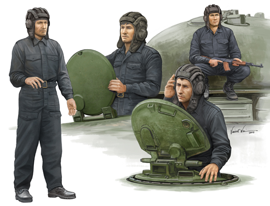 00435  фигуры  Soviet tank crew  (1:35)