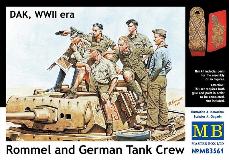 MB3561  фигуры  Rommel and German Tank Crew  (1:35)