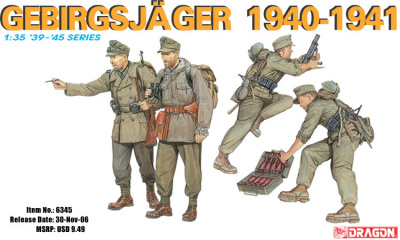 6345  фигуры  Gebirgsjager 1940-1941  (1:35)
