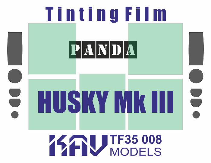 KAV TF35 008  дополнения из пластика  Тонировочная плёнка на Husky Mk III VMMD (Panda)  (1:35)