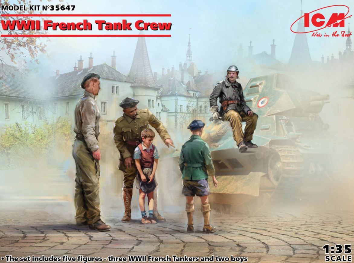35647  фигуры  WWII French Tank Crew  (1:35)