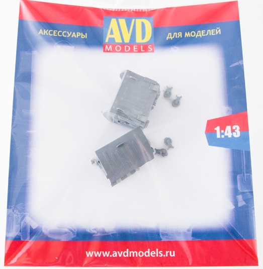 10017AVD  дополнения из пластика  Мусорный бак со сдвижной крышкой  (1:43)
