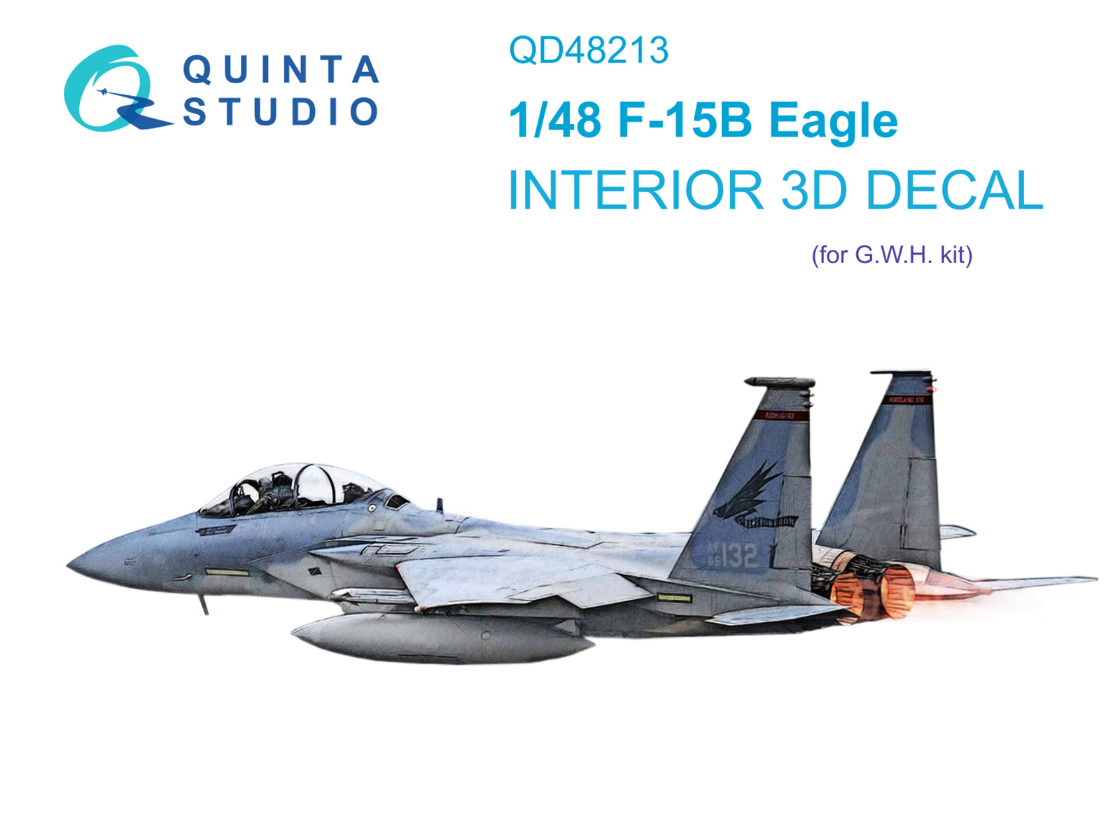 QD48213  декали  3D Декаль интерьера кабины F-15B (GWH)  (1:48)