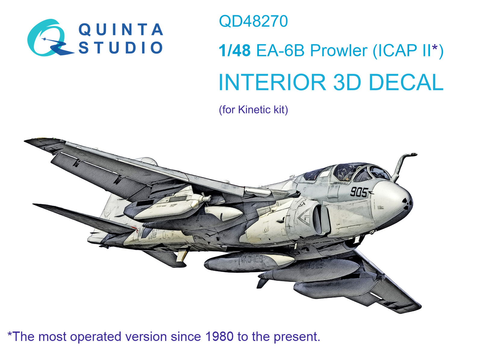 QD48270  декали  3D Декаль интерьера кабины EA-6B Prowler (ICAP II) (Kinetic)  (1:48)