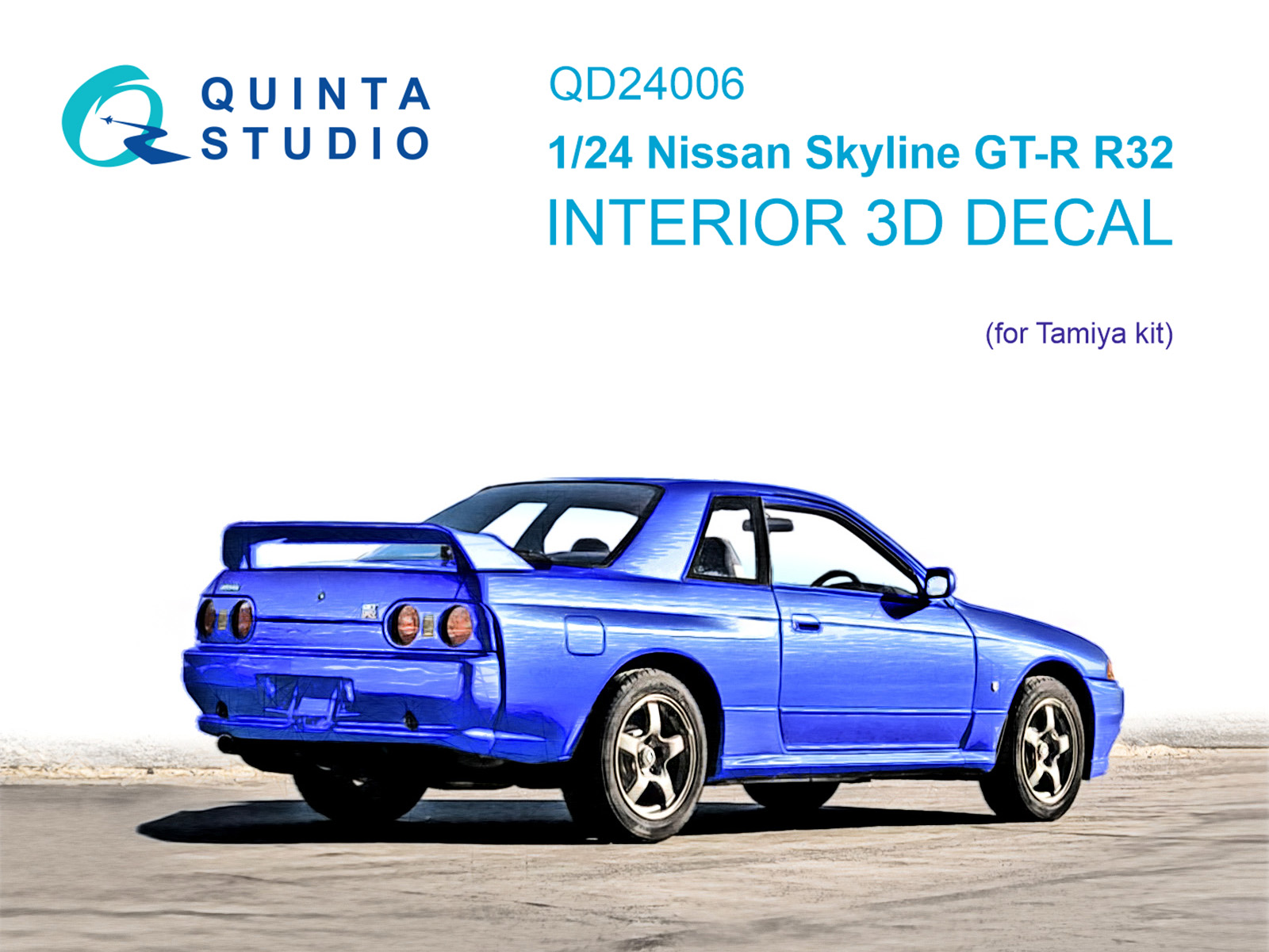 QD24006  декали 3D Декаль интерьера кабины  Nissan Skyline GT-R R32 (Tamiya)  (1:24)
