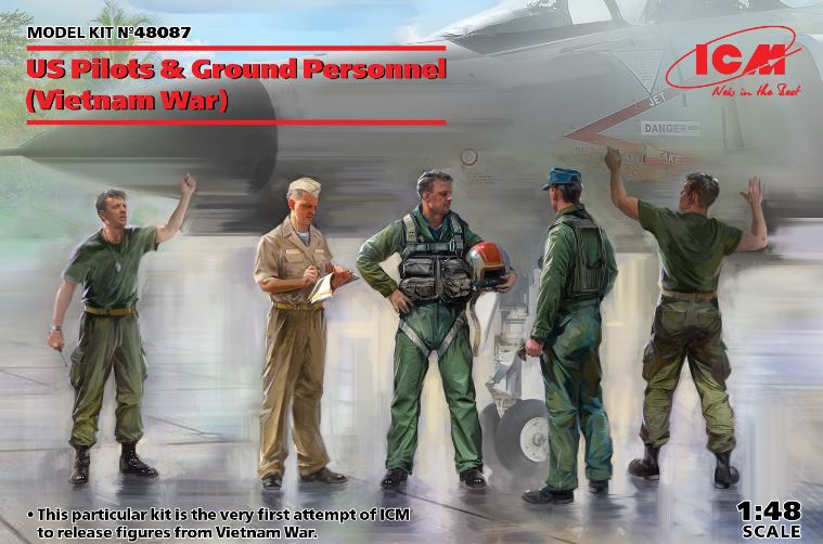 48087  фигуры  US Pilots & Ground Personnel (Vietnam War)  (1:48)