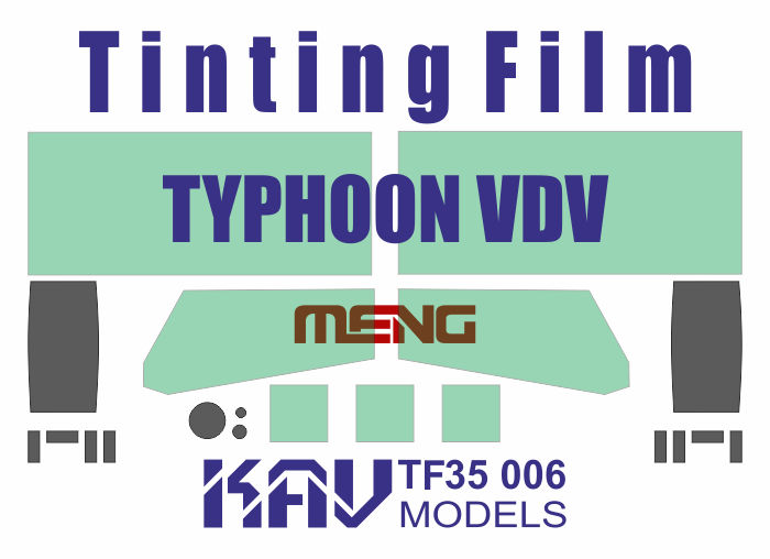 KAV TF35 006  дополнения из пластика  Тонировочная пленка Тайфун ВДВ К-4386 (Meng)  (1:35)