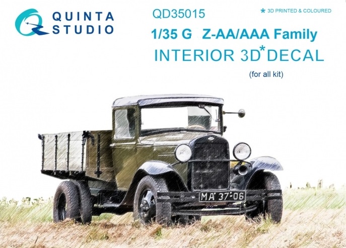 QD35015  декали  3D Декаль интерьера кабины для семейства Г@З-АА/ААА  (1:35)