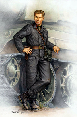 00701  фигура  WWII Soviet Army Tank Crewman in 1942  (1:16)