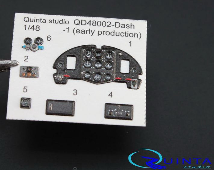 QD48002-Dash  декали  3D Декаль интерьера кабины Я-1 ранний (Моделсвит/ЮФ)  (1:48)