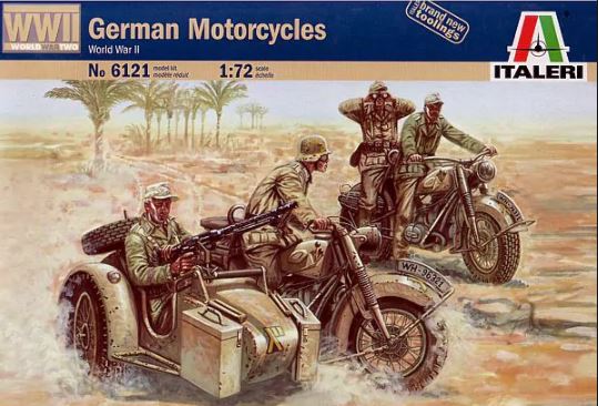 6121  фигуры  WWII German Motorcycles  (1:72)