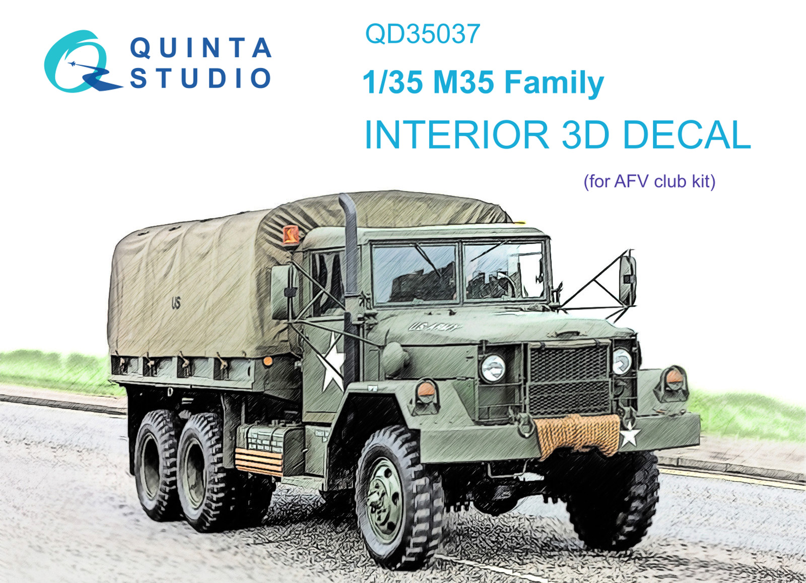 QD35037  декали  3D Декаль интерьера M35 (AFV Club)  (1:35)