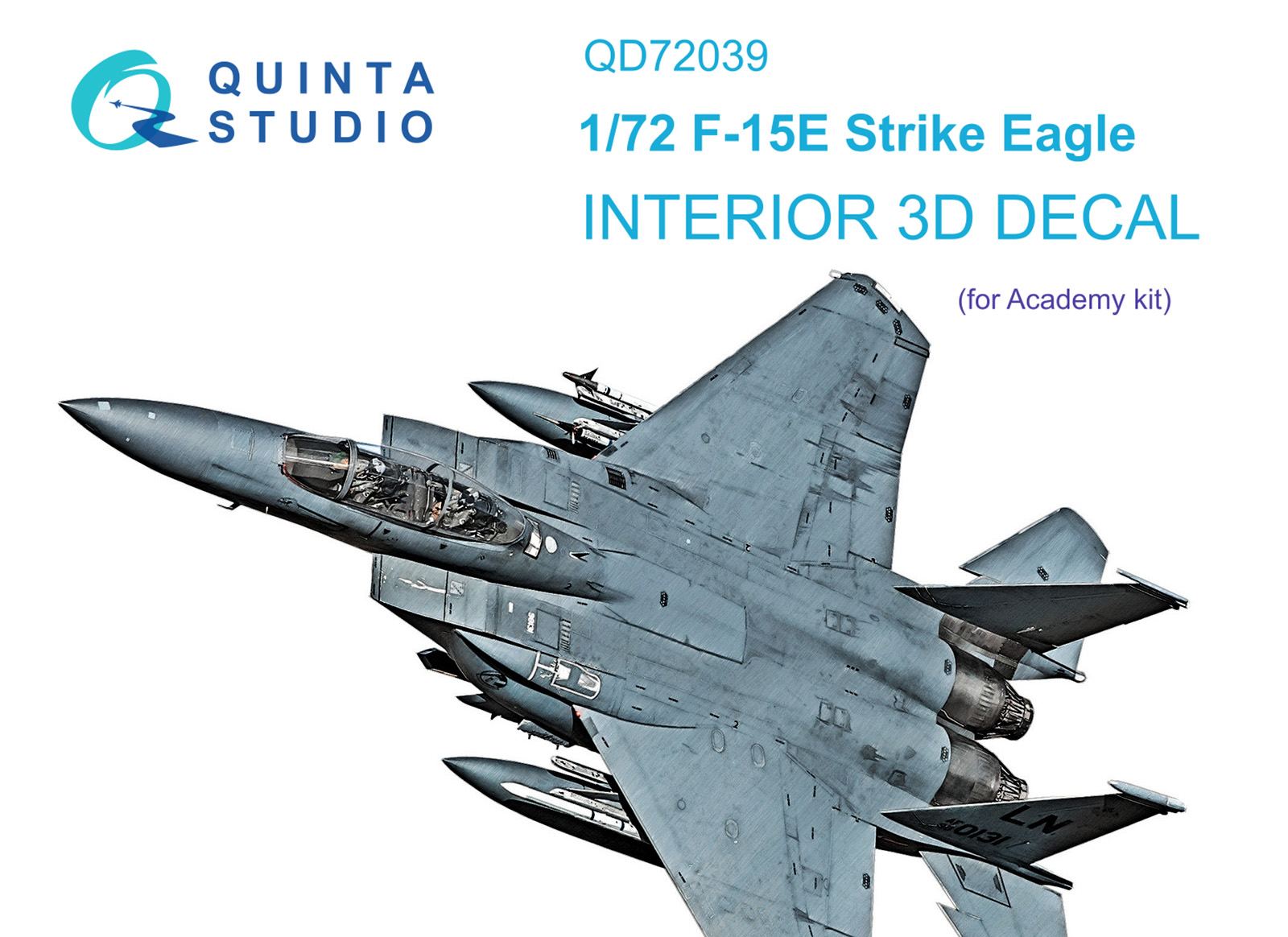 QD72039  декали  3D Декаль интерьера F-15E (Academy)  (1:72)